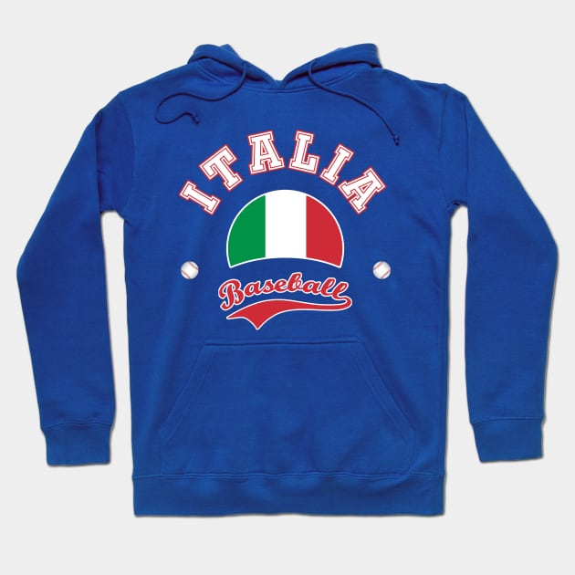 Italy Baseball Team Hoodie by CulturedVisuals